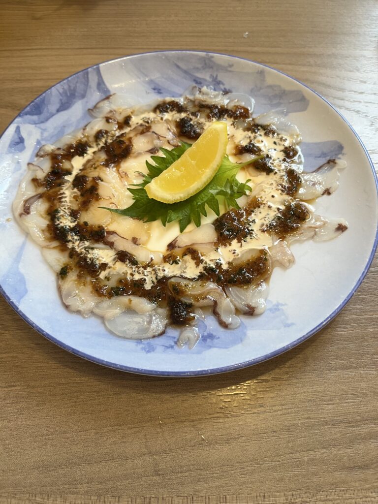 生ダコのカルパッチョ