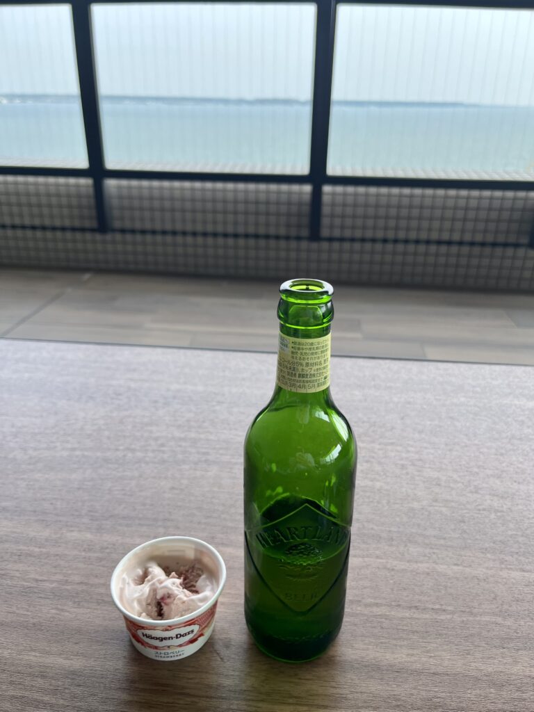 ビールとアイス